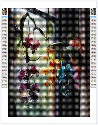 Miniatura 10 de Kits de pintura de diamantes para adultos, arte de diamantes de flores, delicadas rosas rojas, bricolaje 5D, taladro redondo completo, diamantes de