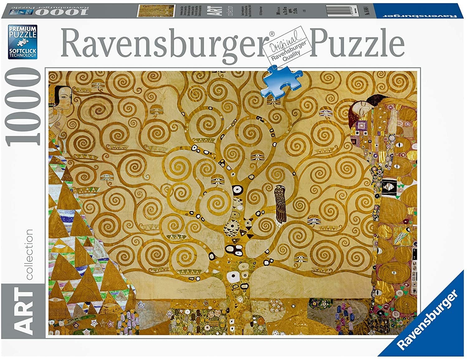Ravensburger 16848 4 Art Collezion: L'albero della vita Gustav Klimt puzzle, drzewo życia, 1000 pezzi