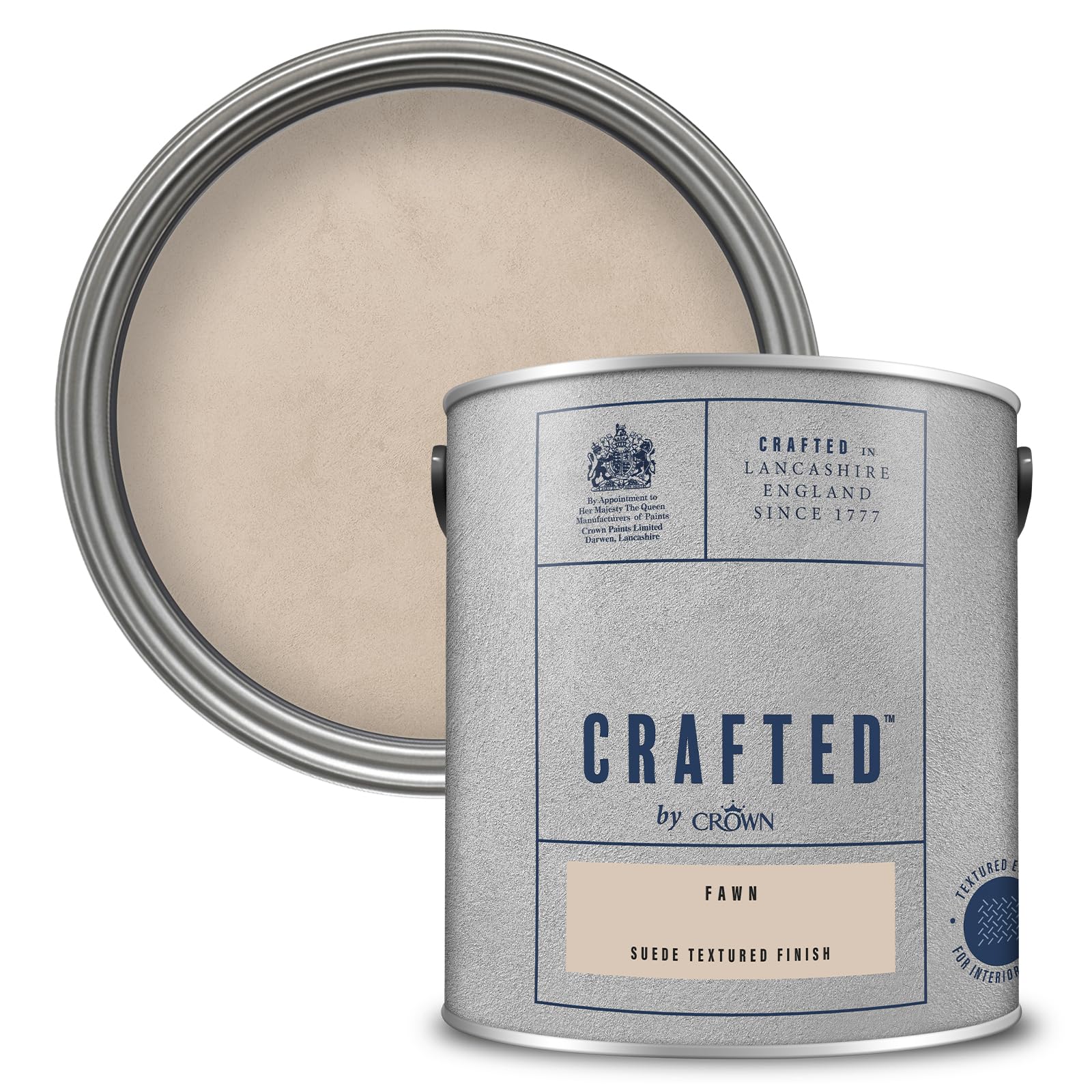 Crown Paints Crown Crafted Suede Textured Paint - Fawn
