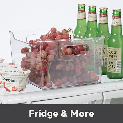 Miniatura 3 de Oggi Contenedor de almacenamiento con asas, profundo (9.75 x 9 x 6 pulgadas), ideal para organización de cocina, almacenamiento de despensa