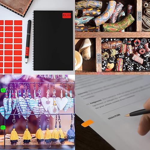 Miniatura 2 de Royal Green Etiquetas adhesivas de precio de 1 pulgada x 58 pulgadas, etiqueta rectangular extraíble en rojo (1.004in x 0.630in), paquete de 1375