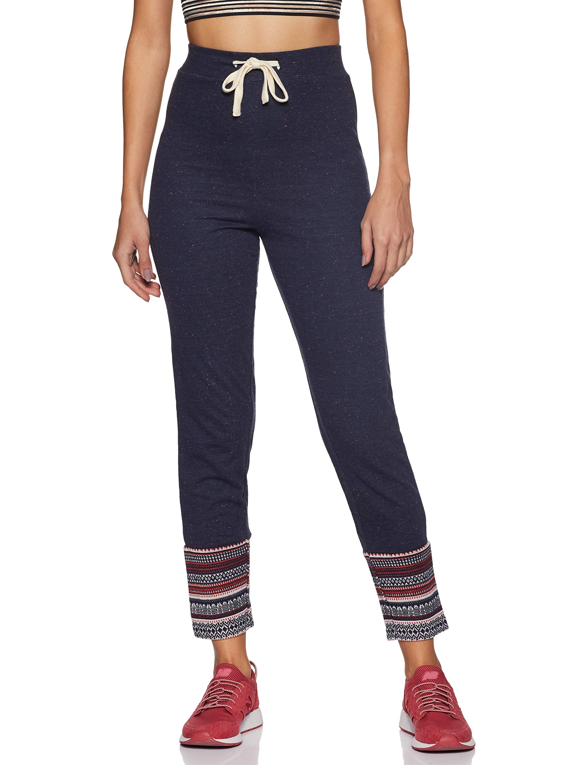 Campus Sutra Solid Women's Blue Track Pants in blue