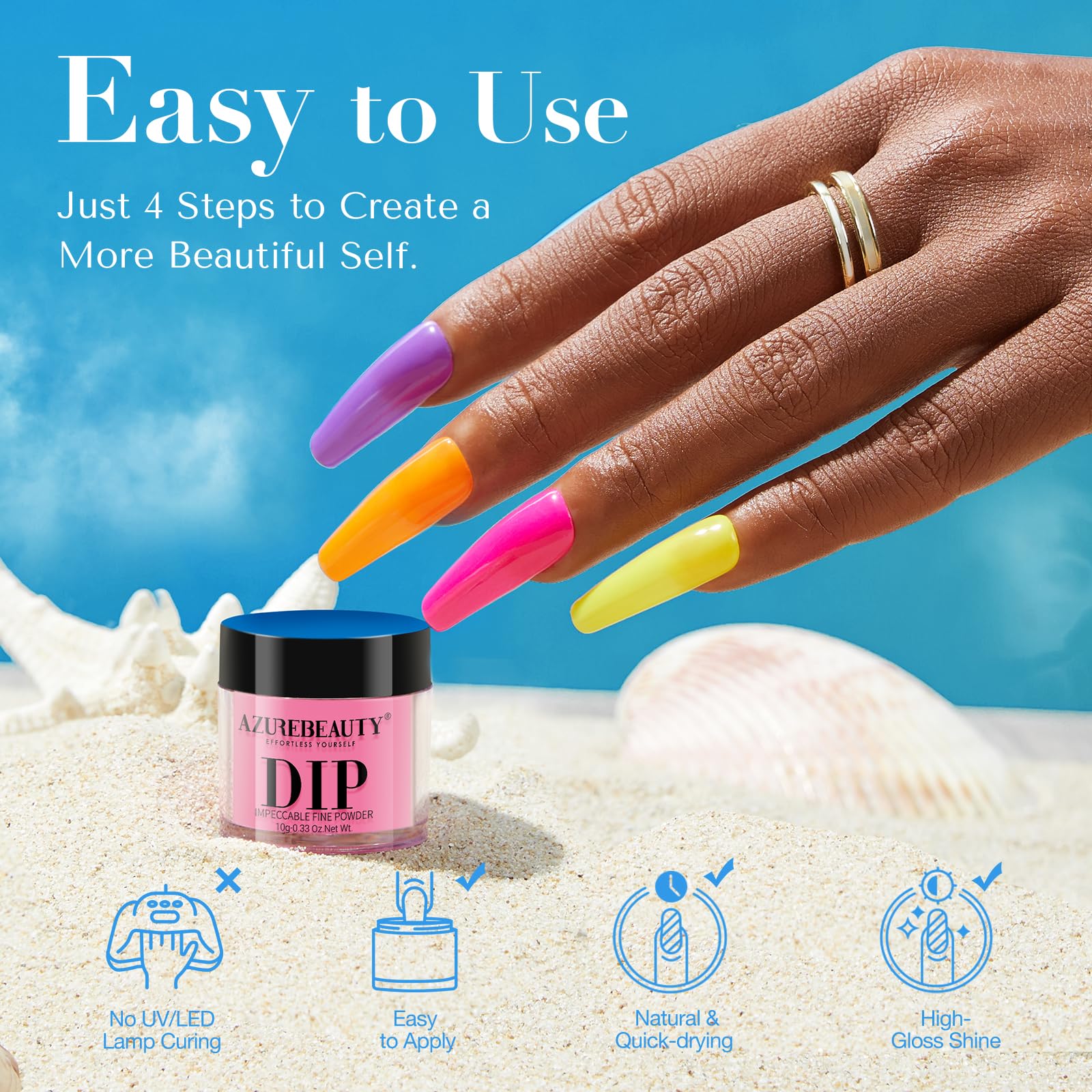 Dip Powder Nagelfarbe – Marineblau Ohne UV-Lampe | Langanhaltend & Schonend Für DIY Maniküre