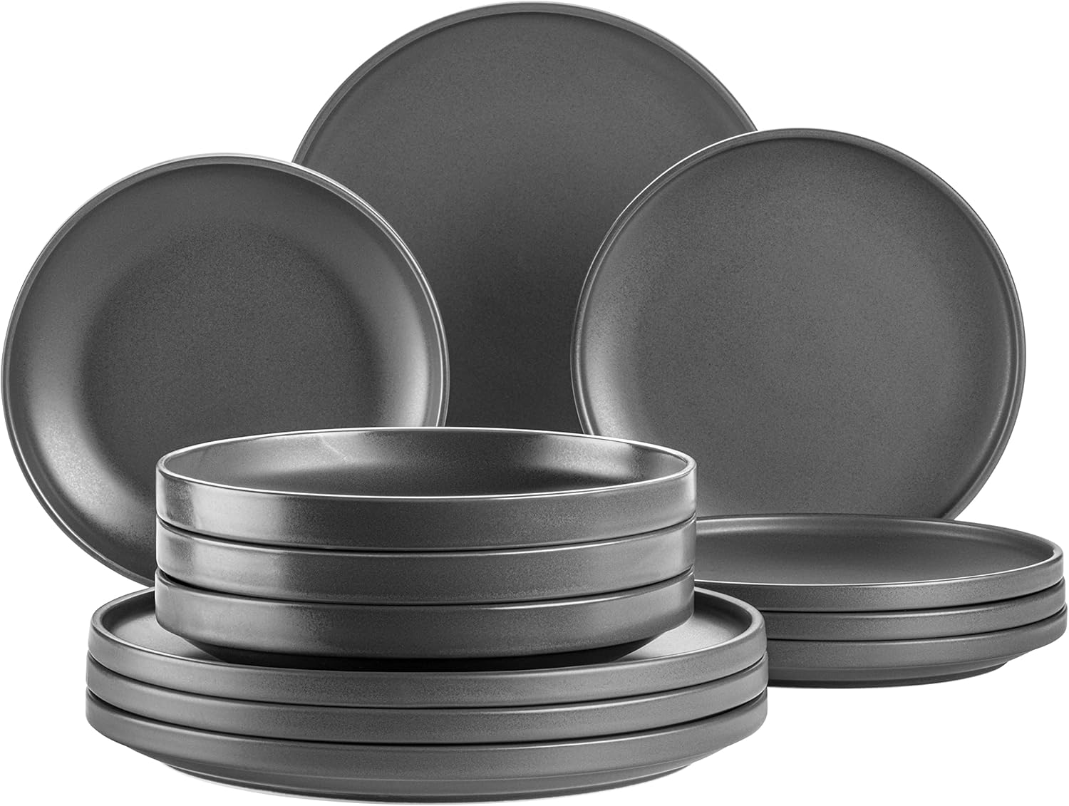 MÄSER Vada Series, Modern Plate Set for 4 People in Robust Catering