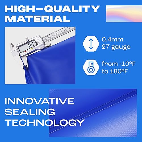 Miniatura 3 de Tubos de agua de doble cámara de 10 pies para cubierta de piscina (paquete de 5), PVC extra duradero de 0.016 in (calibre 27), bolsas de agua para