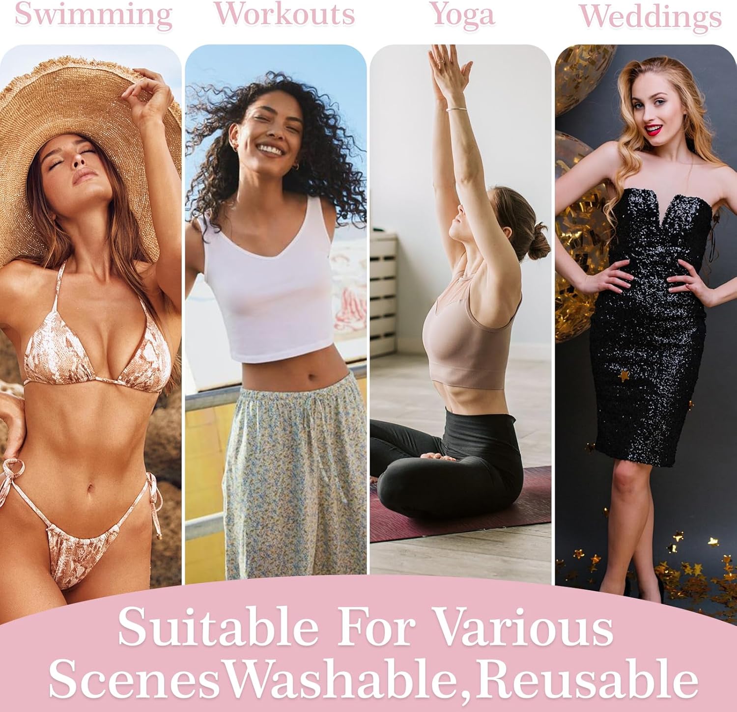 Grace Form Nipple Covers Reusable Nipple Cover for Women Nipple Pasties 2 Pairs Pasty Nipple coverings - Image 6