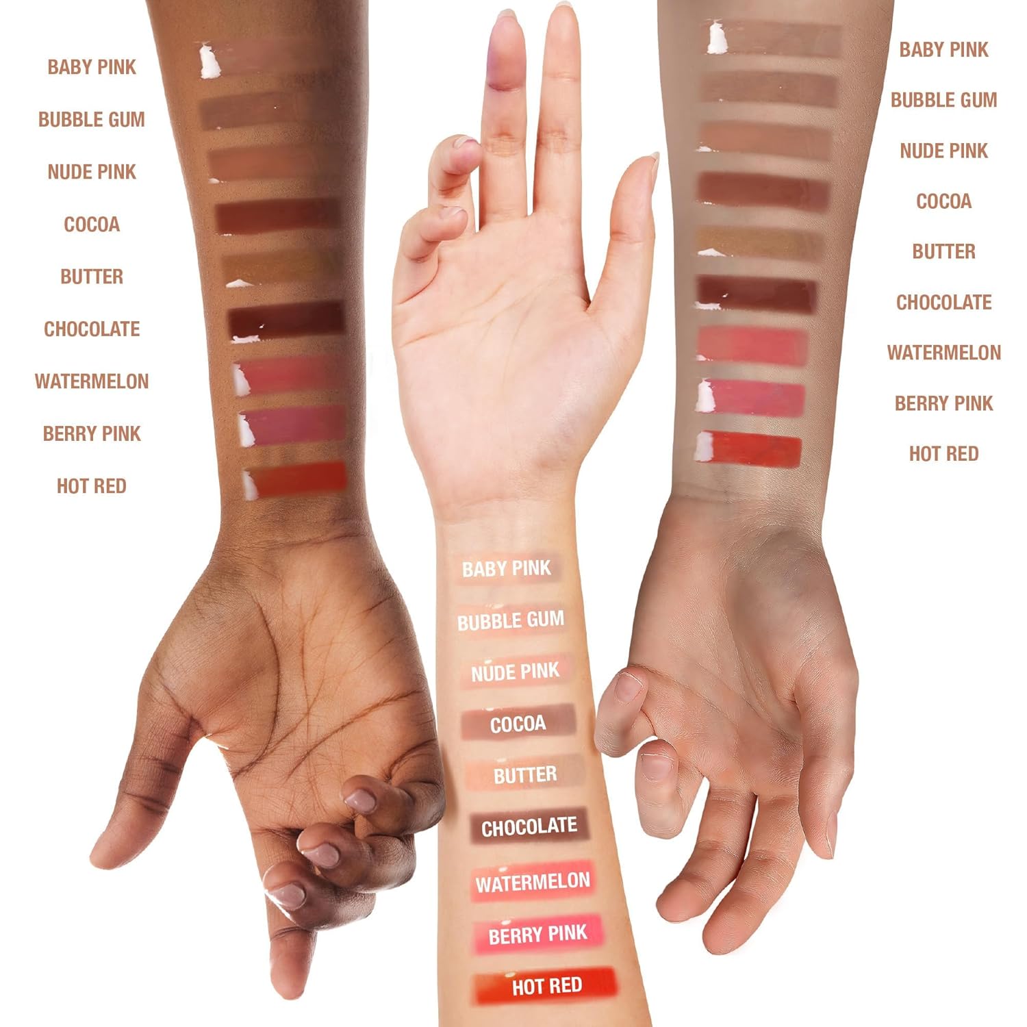 Ruby Kisses Broadway Vita-Lip Tinted & Clear Lip Gloss Set (11 Pack) Ultra-Hydrating & Soothing Formula with Vitamins, High-Shine Non-Sticky Lip Balm with Rosehip+Coconut Oil, Pink & Brown Shades - Image 6