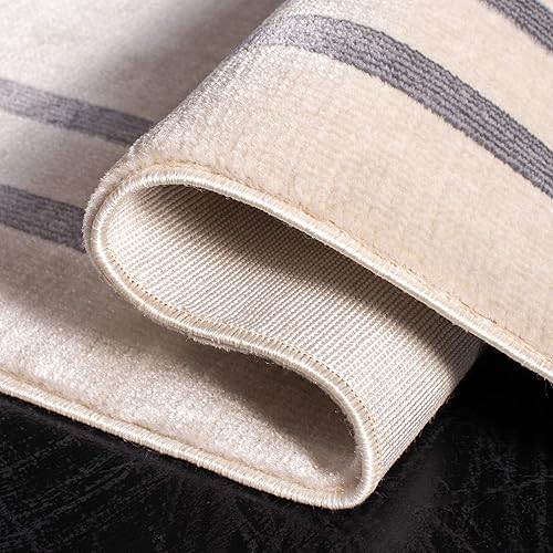 Vista 13 de SAFAVIEH Orwell Collection - Alfombra de área de 10 x 14 pies, marfil y gris pardo, diseño abstracto moderno de mediados de siglo, no desprende