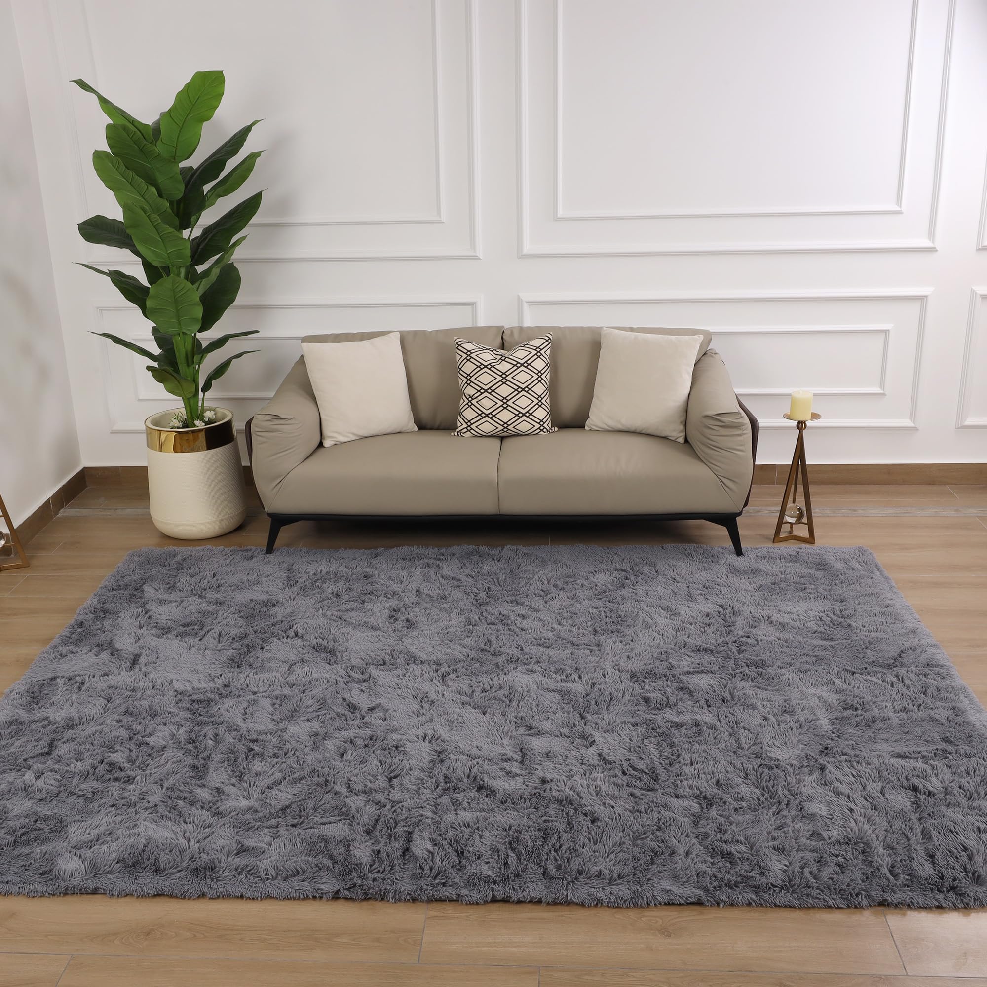 Oxford Homeware Alfombras Salón – Alfombras Grises para Dormitorio Grande 80x150 cm – Alfombra Moderna Suave Antideslizante Alfombras Lavables para el Suelo para Mesita de Noche