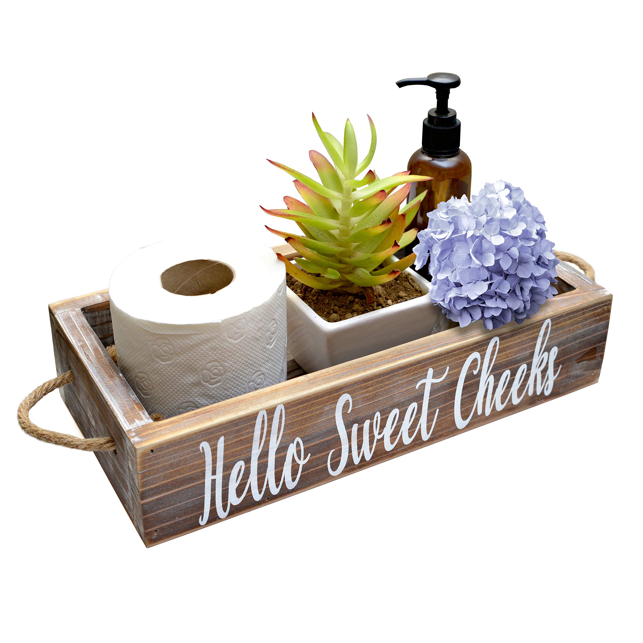 Amazon.com: MAINEVENT Hello Sweet Cheeks Bathroom Decor Box, One Box with Print On 2 Sides ...
