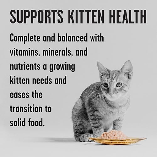 Miniatura 3 de BIXBI Rawbble Receta de paté de pollo para latas de gatitos, sin granos, rica en proteínas, comida húmeda para gatitos (latas de 2.75 onzas, caja de