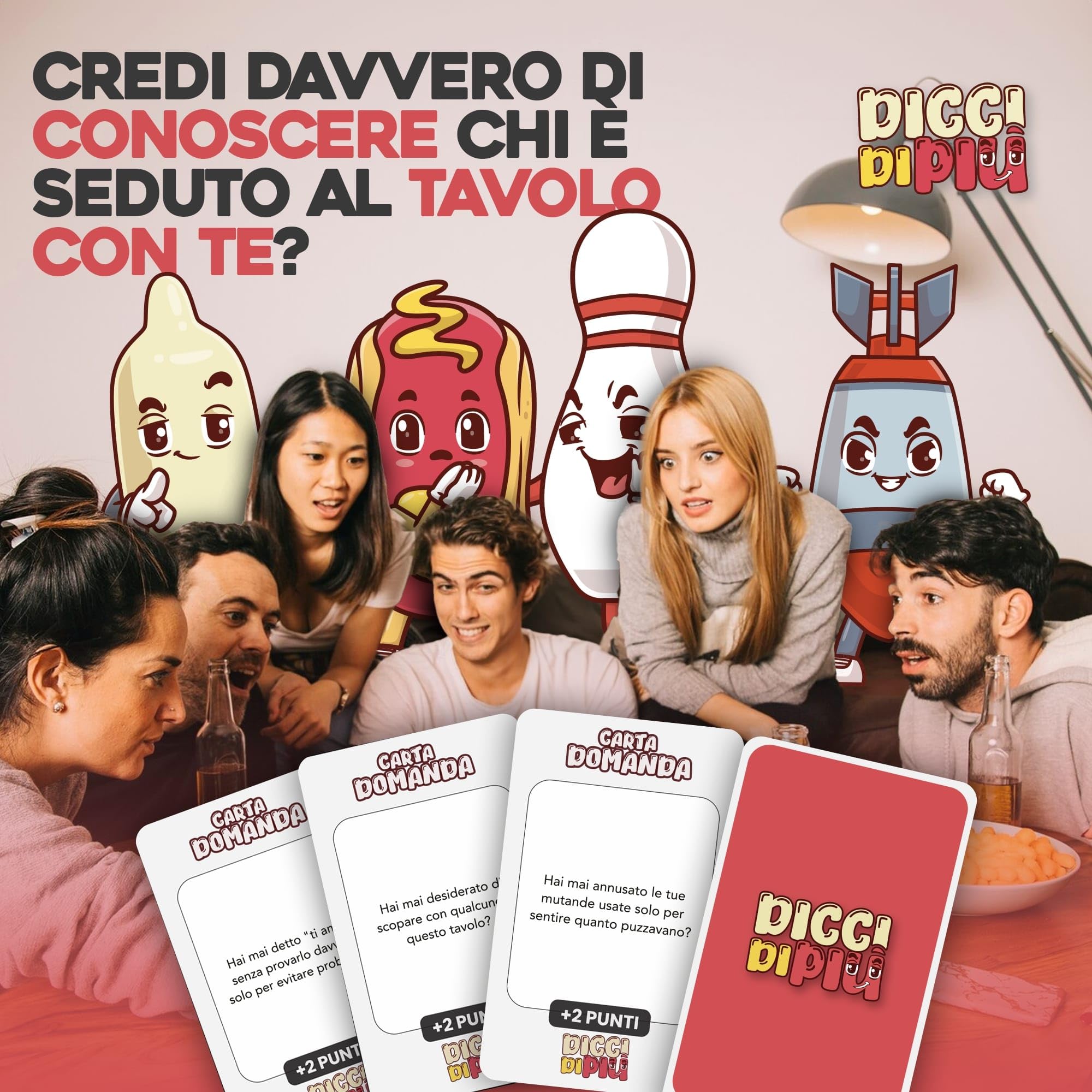 Dicci di più - Giochi da Tavolo Adulti Divertenti - Metti in Discussione la tua Morale con il Nuovo Gioco di Società - NON HO MAI... in Carte da Gioco - Per Viaggi e Feste da Fare con Amici