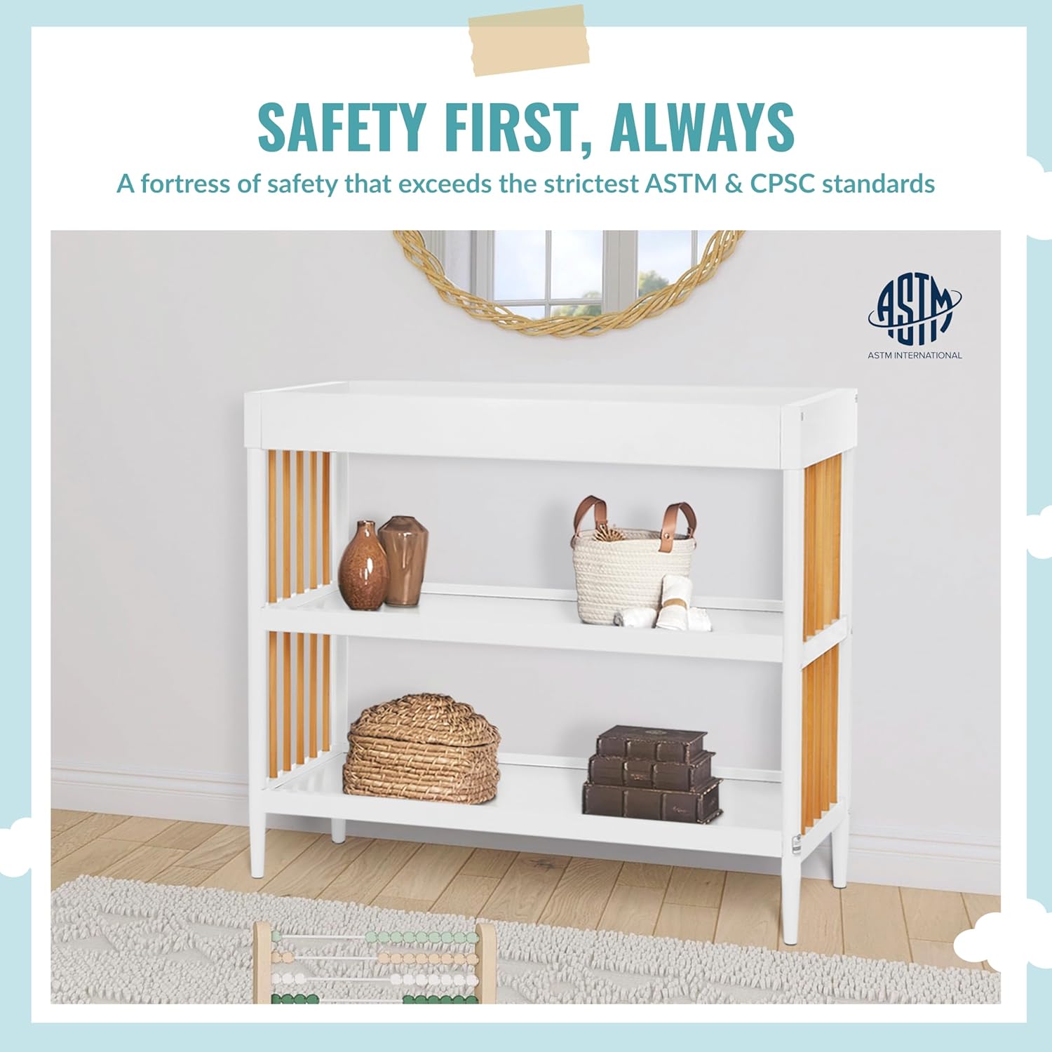 Sleepy Little Sloth, Moon Bear Reaching for The Stars and Clover Changing Table