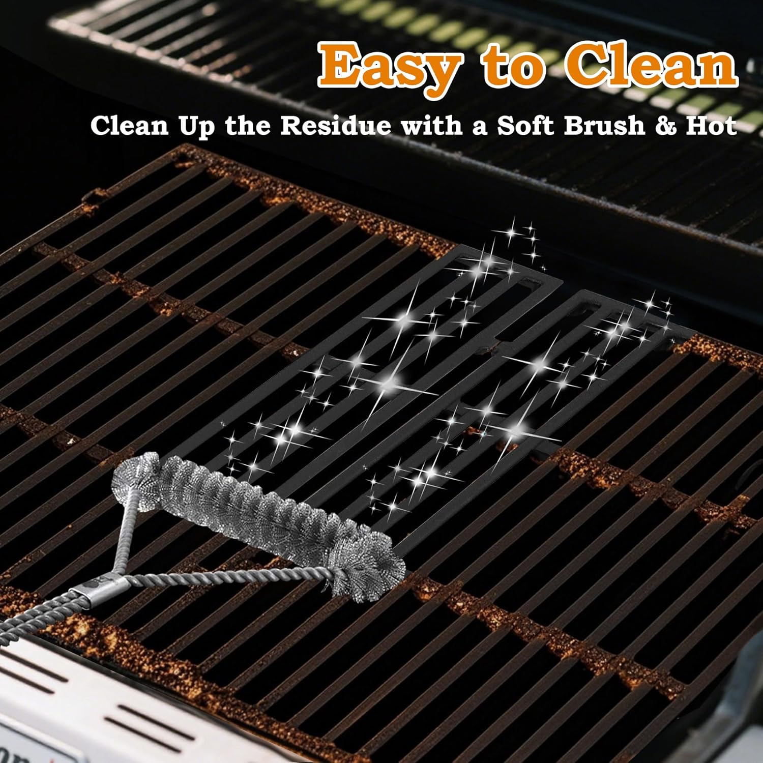 Flavorizer Bars 15.3 inch & Grill Grates 17.5 inch for Weber Spirit Grill Parts Spirit 300 & GS4 Spirit II 300 315 320 330 S310 E310 Grill Parts, 5 Pcs Flavor Bars Heat Plates for Weber 67046