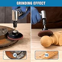 Vista 5 de S SATC 25 discos de lijado medianos de 3 pulgadas, discos de cambio rápido, 1 soporte de vástago de 1/4 de pulgada para amoladora de matriz, disco