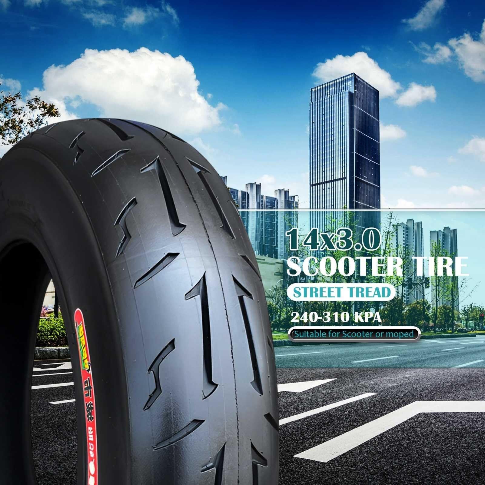14x3,0 Opona do Roweru Elektrycznego | 14x3 Gruba Opona do Roweru Elektrycznego I Odporne na Zużycie Opony Uliczne | 14x3,00 Wytrzymała | Gruba Zapewnia Niezawodną Przyczepność
