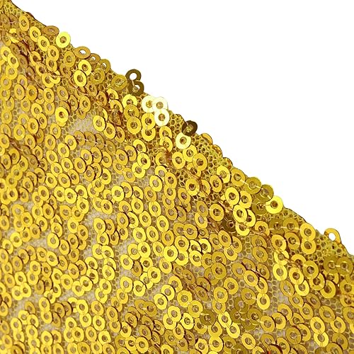 Miniatura 4 de KEILEOHO Paquete de 60 bandas de lentejuelas para sillas de 14 x 6 pulgadas, lazos dorados para silla, bandas decorativas con purpurina para