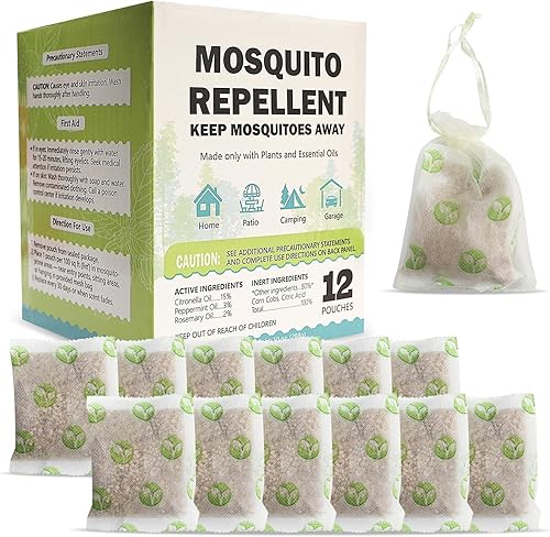 Repelente de mosquitos para patio al aire libre  Repelente de mosquitos para exteriores, potente protección interior y exterior, disuasorio de