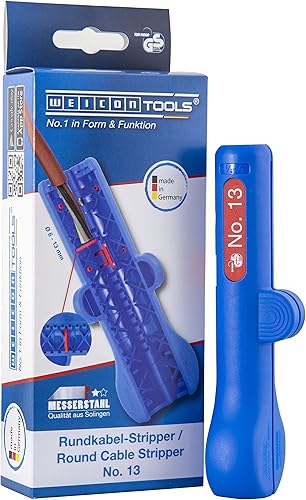 WEICON Tools - Pelacables redondo No. 13/Pelacables para cables redondos y a prueba de humedad de 15/64-33/64 pulgadas (0.236-0.512 in)