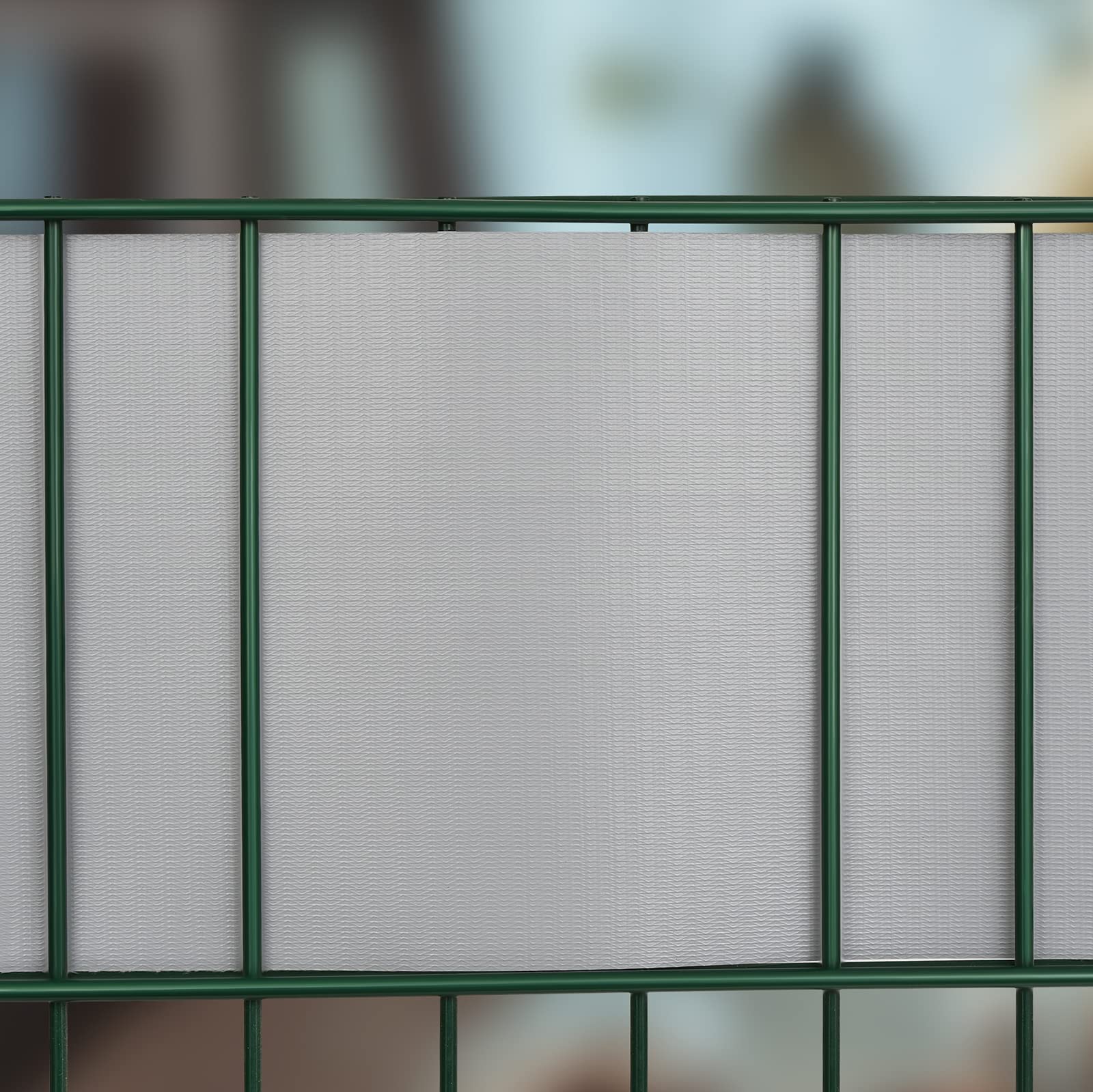 Casa Mina Sichtschutzstreifen Für Zäune – 50 M X 19 Cm, Inkl. 30 Clips – Grau, 450g/m²