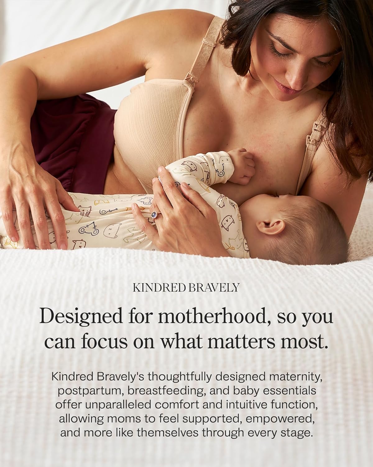 Kindred Bravely Tatum Seamless Sweetheart Bralette Nursing Bras for Breastfeeding, Adjustable, Soft Maternity Bra 2 Pack - Image 6