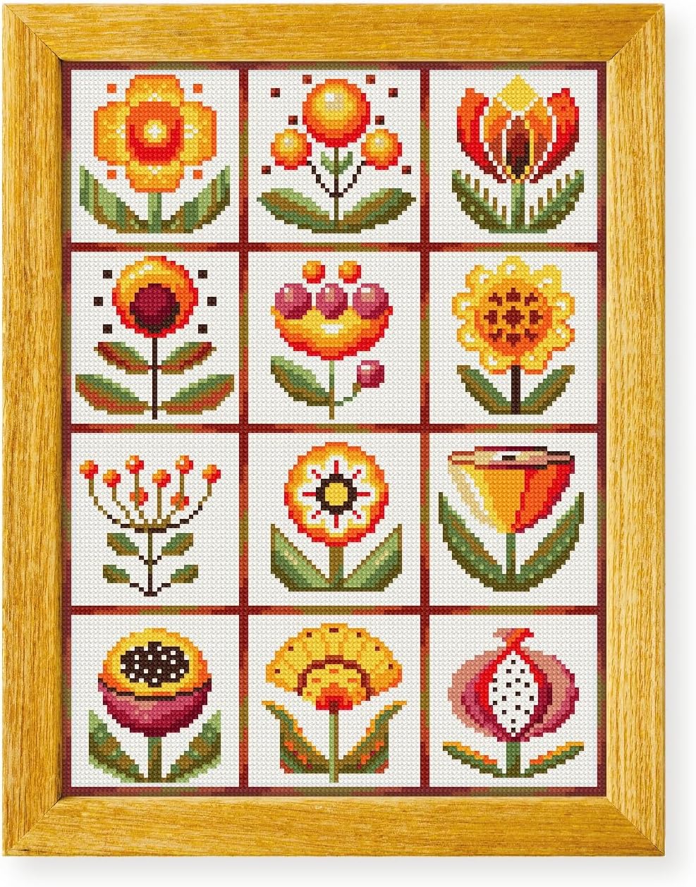 Awesome Pattern Studio Autumn Flowers Sampler DS1373, Diamond Painting Kit, Diamond Art Kits for Adults, Full Drill 5D Diamond Dots Kits. All Items Included.