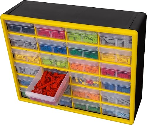 Miniatura 4 de Akro-Mils 10124 Gabinete de almacenamiento de piezas de plástico con 24 cajones, 20 pulgadas de ancho x 6 pulgadas de profundidad x 16 pulgadas de