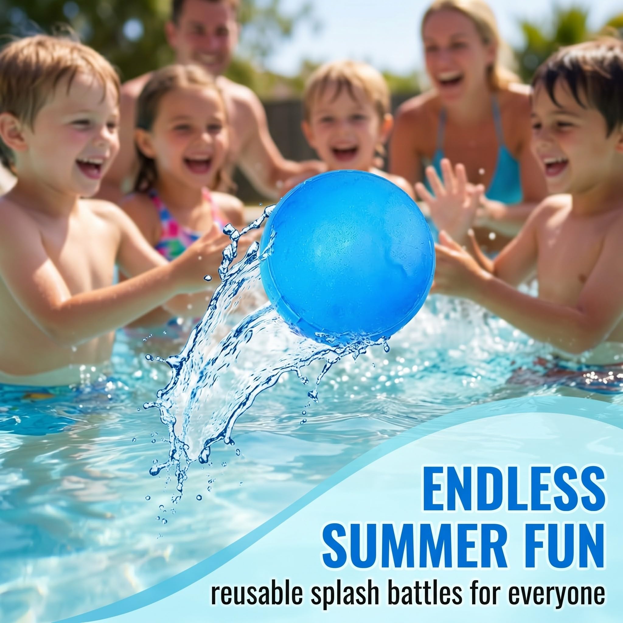 10 Stück Wasserbomben Wiederverwendbar,Wiederverwendbare Wasserbomben Schnell Befüllbare Wasserbälle, Sommer Outdoor Spielzeug für Kinder Erwachsene, Garten Pool Strand Party Spiele