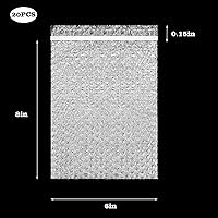 Vista 2 de 6Inch X 8Inch Clear Self-Sealing Bubble Out Bags 20Pcs Bubble Pouches Wrap for Protective Fragile Items Double Walled Bubble Out Bags for Moving