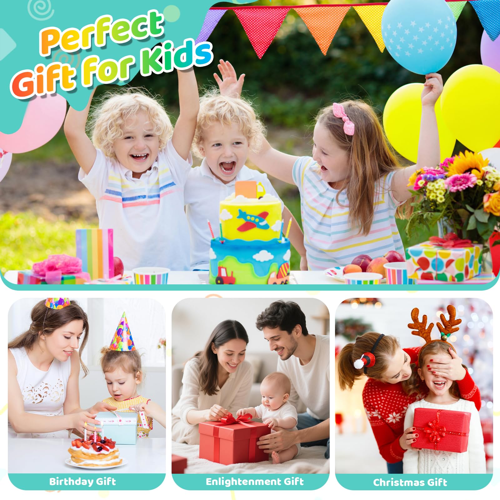 Juguetes Niños 1 2 3 Años, 3 en 1 Juguetes Montessori de Madera 1-3 Años Juego de Clasificación por Color y Forma, Montessori Juegos Educativos Aprendizaje Sensorial Regalos para Niños Niñas — view 8