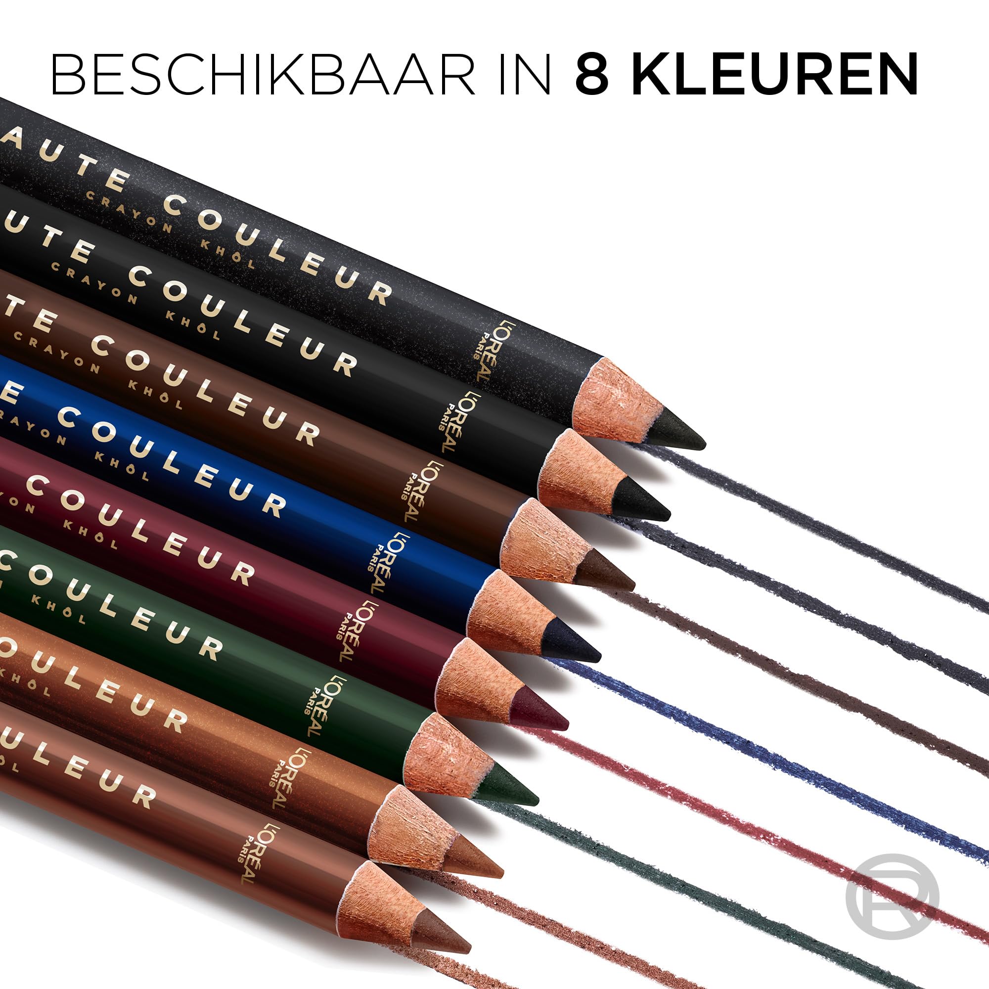 L'Oréal Paris Haute Couleur Crayon Khol Eyeliner Bordeaux Cashmere, intensywny kolor i definicja, kremowa konsystencja z masłem shea