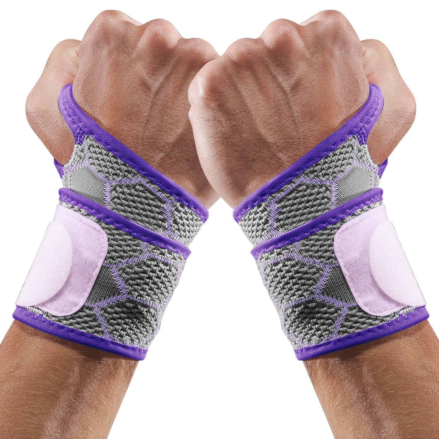 Domaste Sport Slim Wrist Wrap - Wrist Brace for Carpal Tunnel Relief, Neoprene-Free Compression Wrist Support for Workout, Adjustable Wrist Guards Fit