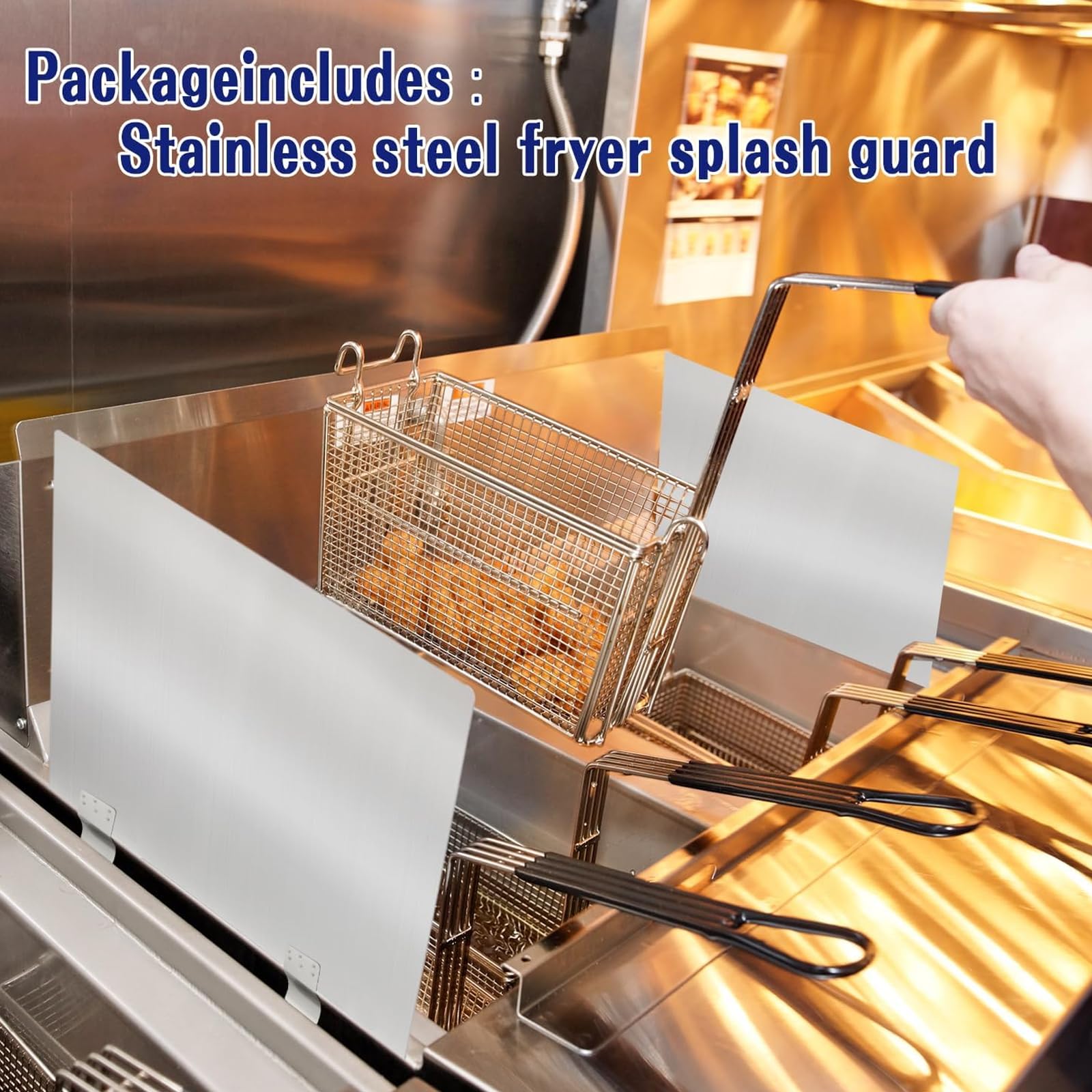 Professioneller Spritzschutz für kommerzielle Fritteusen, einfache Installation, Herd-Spritzschutz