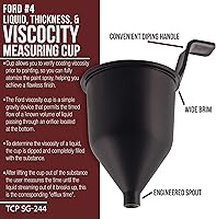 Vista 2 de TCP Global Brand SG244 Liquid Thickness & Viscosity Measuring Cup Ford # 4 Four, Viscosimeter to Measure Paint