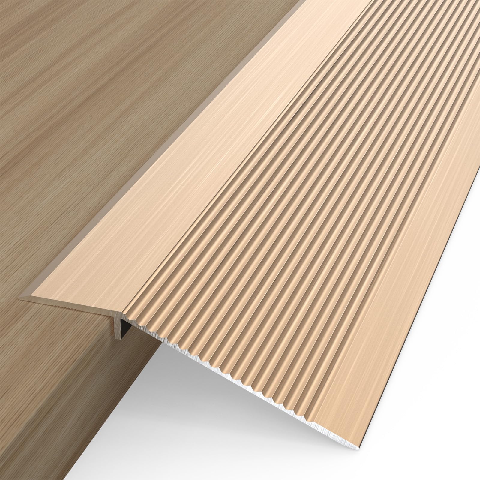 Floor Transition Strip, Aluminum Transition Strips for Doorway Door Threshold Strip Carpet Transition Strip Threshold Ramps for Doorways (Golden, 36''x4'')