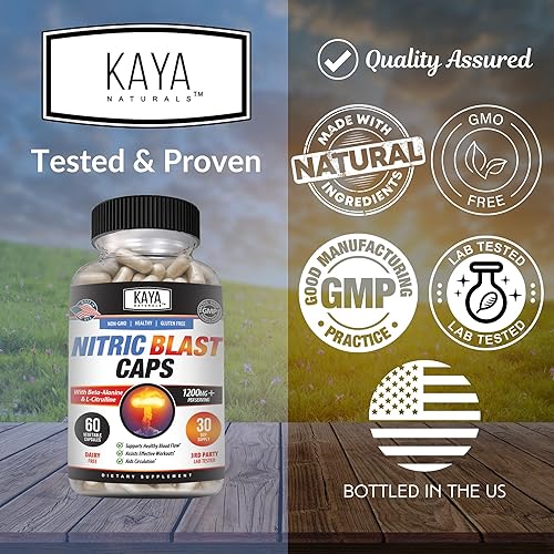 Miniatura 4 de Kaya Naturals - Nitric Blast Potent Suplemento de hierbas totalmente naturales para obtener los máximos beneficios para la salud  Pre-entrenamiento