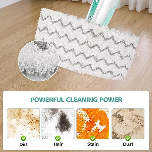 Miniatura 5 de 4 almohadillas de repuesto para trapeador de vapor Shark S1000, S1000A, S1000C, S1000WM, S1001C, S2001, almohadillas de agarre de suciedad, lavables