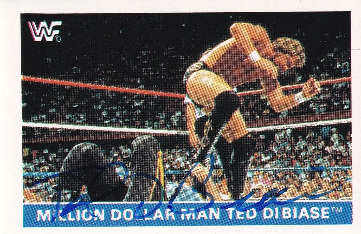 Ted DiBiase Signed 1991 EuroFlash WWF Superstars Stickers Card 110 WWE Autograph - Autographed Wrestling Cards