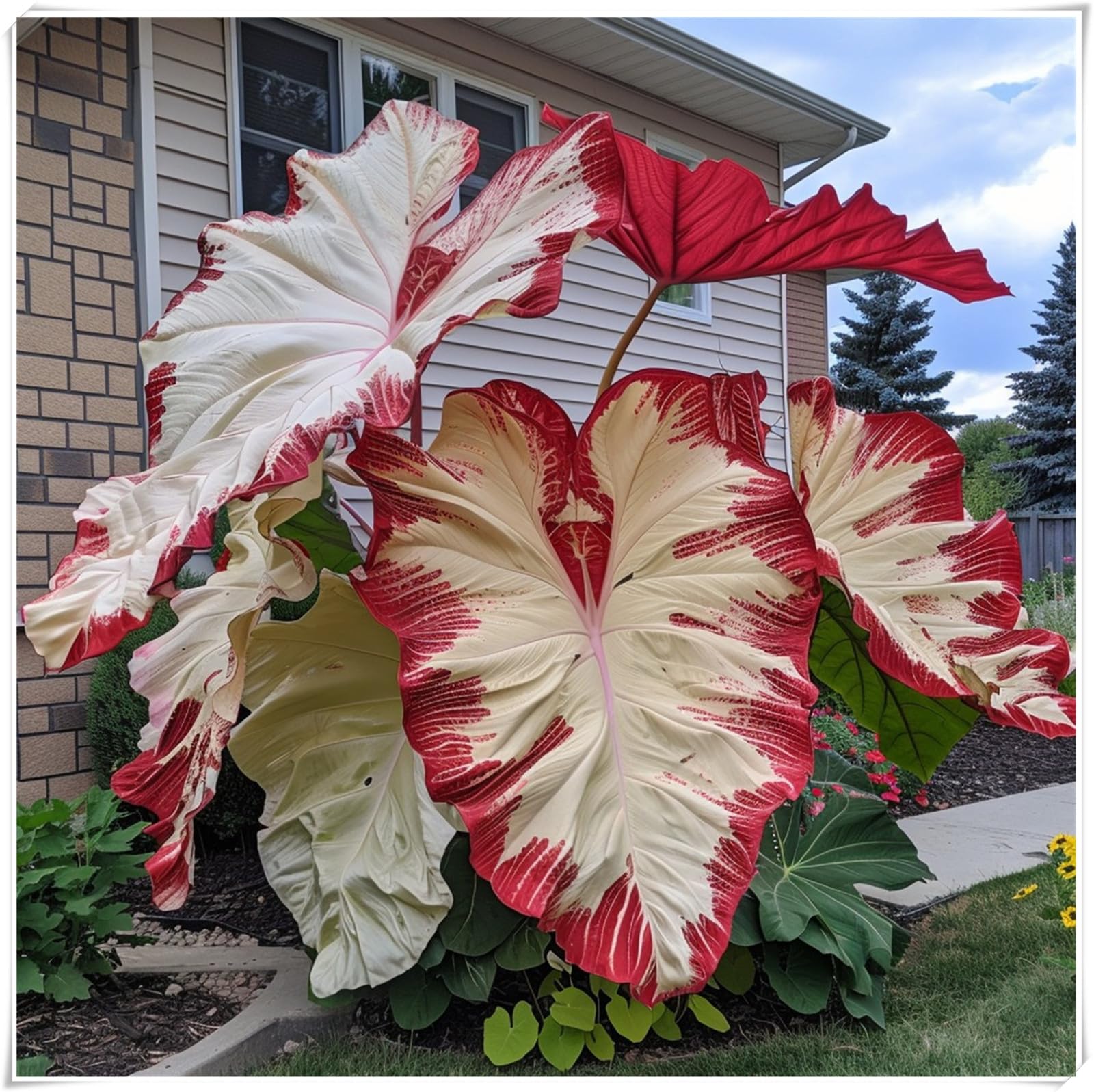 Excellent Display, Alocasia Bulbs, Easy to Plant/Flowering Rhizome, Elephant Ear Bulbs/Wedding Flowers/Good for Containers-15 Bulbs-I — image 1