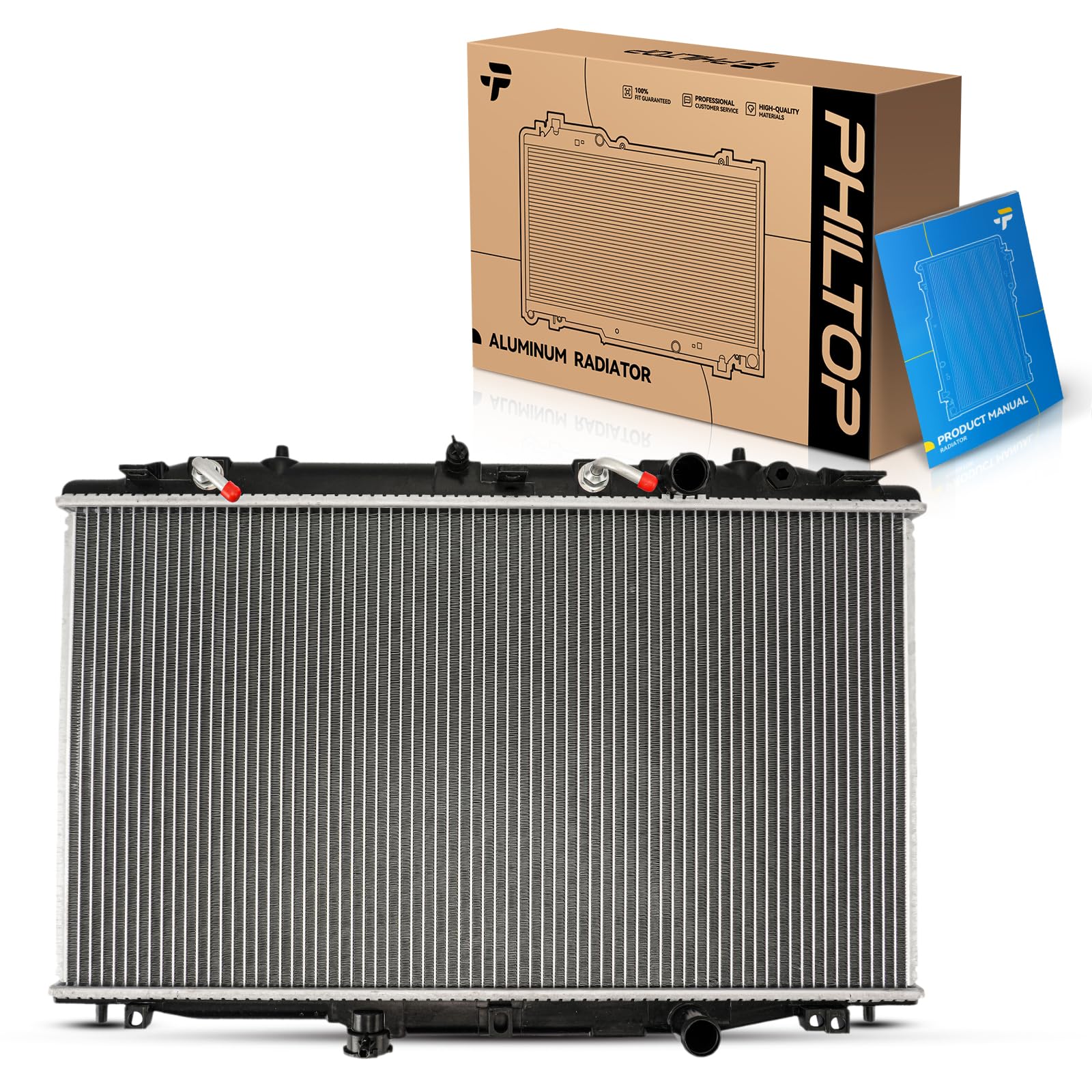 PHILTOP CU2797 Radiator 28-1/4"Core Compatible With 2003-2007 Accord 2.4L(2005-2007 Denso Design ONLY)