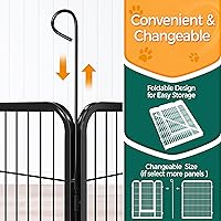 Vista 5 de Yaheetech Corralito para perros para interiores, valla extra ancha para perros y exteriores, plegable, corral de ejercicio para patio, jardín