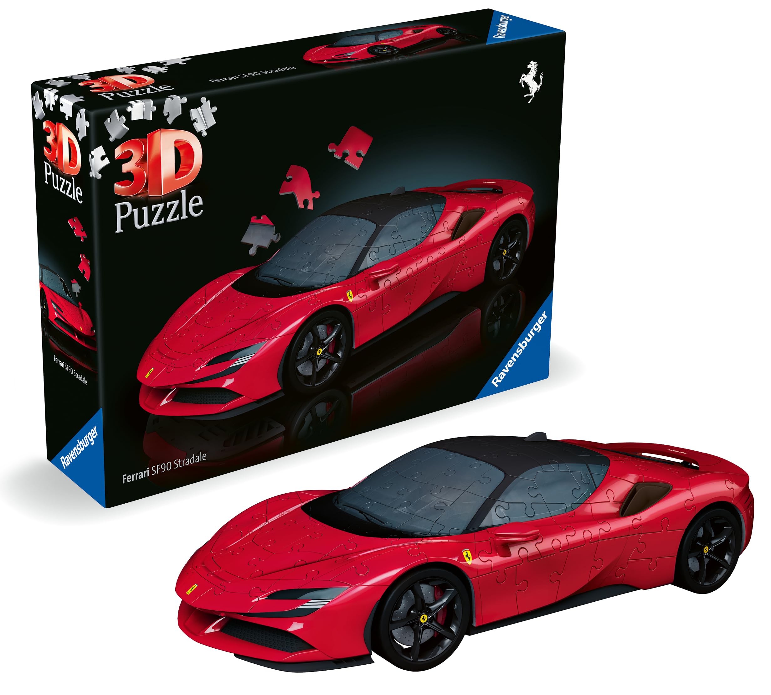Ravensburger Ferrari Stradale 3D Jigaw Puzzles for Kids Age 8+, 108 Pieces - No Glue Required - Merchandise and Gifts for Men