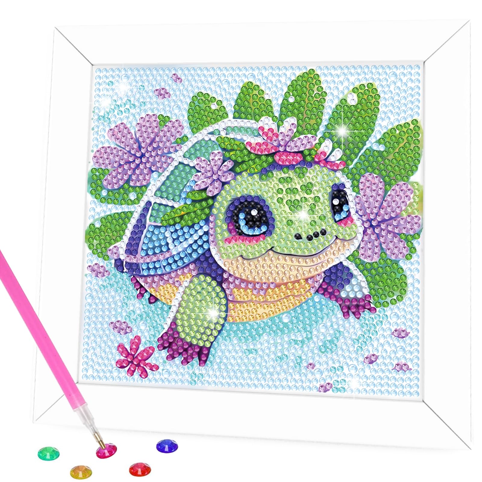 Nardoll Diamond Art Kits - Crafts for Girls - Diamond Art Painting with Wooden Frame - Arts and Crafts - GEM Art Supplies Dots for Adult Beginners