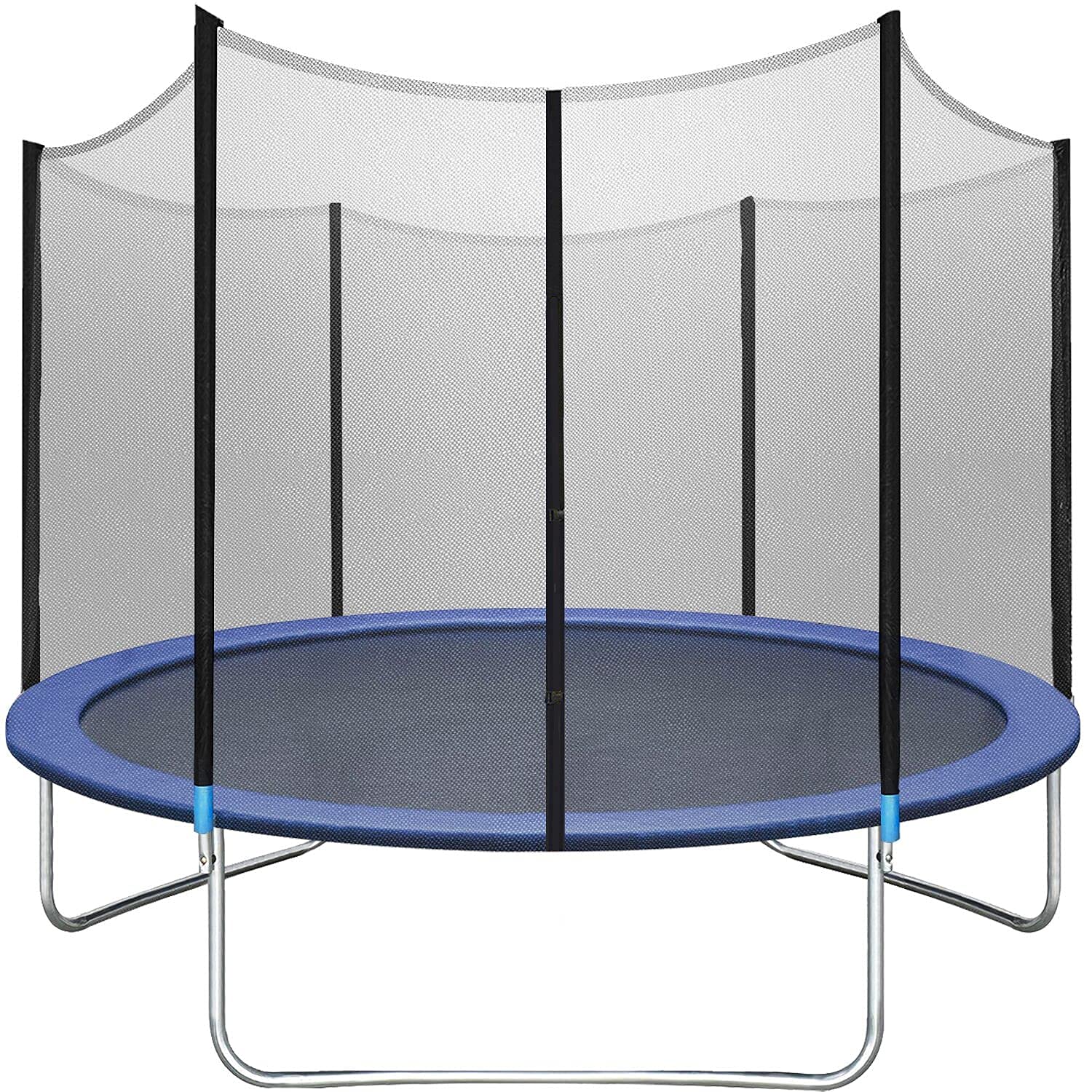 10FT Trampoline with Safety Enclosure Net, Combo Bounce Jump Outdoor Trampoline PVC Spring Cover Padding, Recreational Fitness Trampoline Exercise Trampoline for Kids and Adults