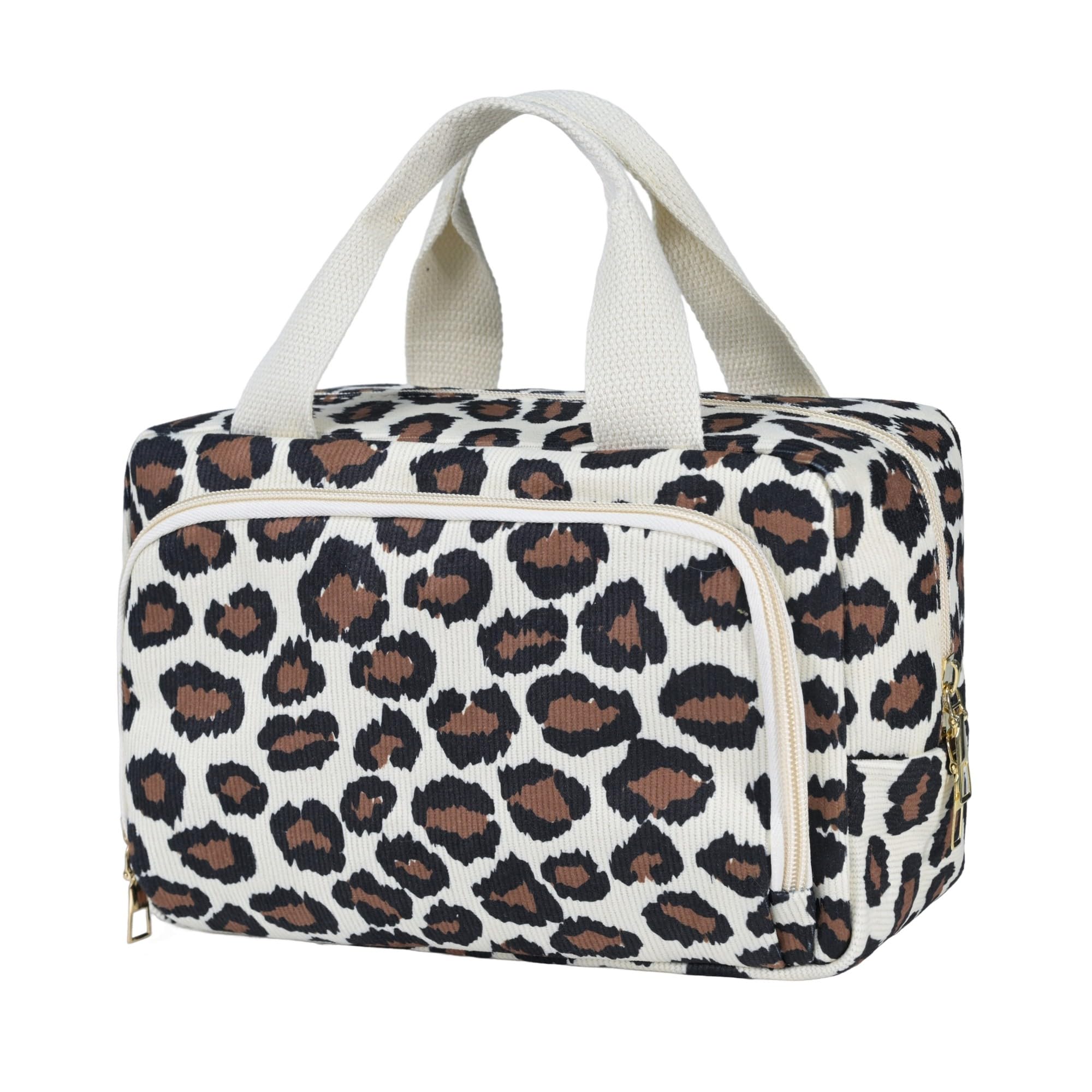 Funtlend Kulturtasche Damen Cord Kosmetiktasche kulturbeutel Kosmetik Tasche Reise Kulturbeutel Waschtasche für Travel Mädchen