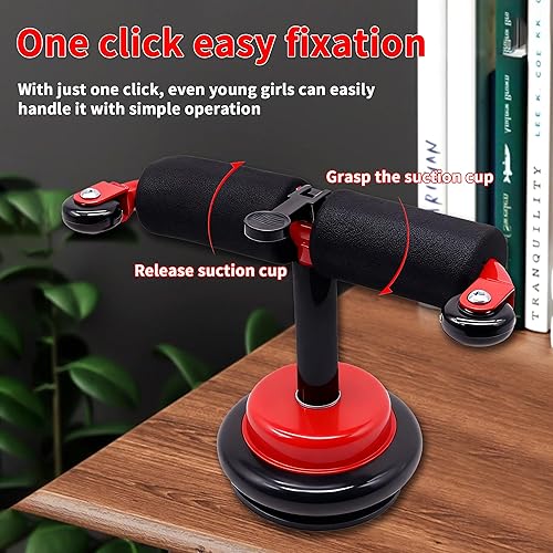 Miniatura 4 de Rodillo multifuncional para abdominales con bandas de resistencia y rodillera, rueda de ejercicio abdominal desmontable con barra de succión para