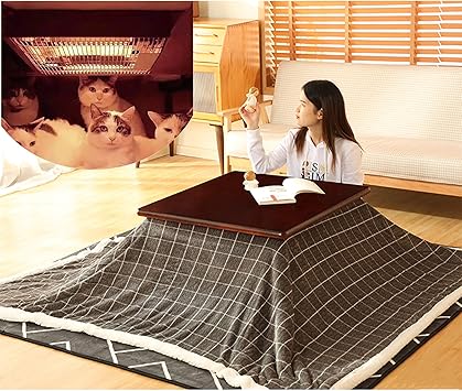 Review Heated Throw – Electric Blanket Kotatsu Table Set,Laptop Bed Tray Table, Tatami Heated Table, Japanese Stove Table Set, with Plush Blanket, Comfortable Carpet, Kotatsu Heater,White Table (Black Walnut Review Heated Throw – Electric Blanket Kotatsu Table Set,Laptop Bed Tray Table, Tatami Heated Table, Japanese Stove Table Set, with Plush Blanket, Comfortable Carpet, Kotatsu Heater,White Table (Black Walnut