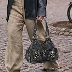 Angel Kiss Purses pour les femmes Petits Sacs à épaule Hobo Vagen en cuir multi-poches sac de pied avec fermeture éclair