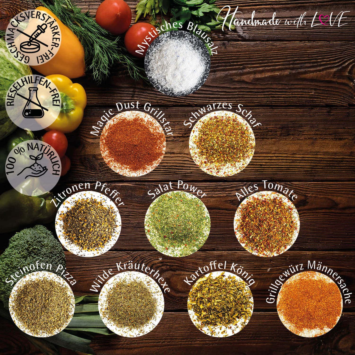 Hallingers Genuss Manufaktur Gewürz Geschenk-Set - Selektion unserer Besteller als Probierset in edlen Aromadosen & Tragetasche "Best of Hallingers", Geschenkidee für Frauen Männer