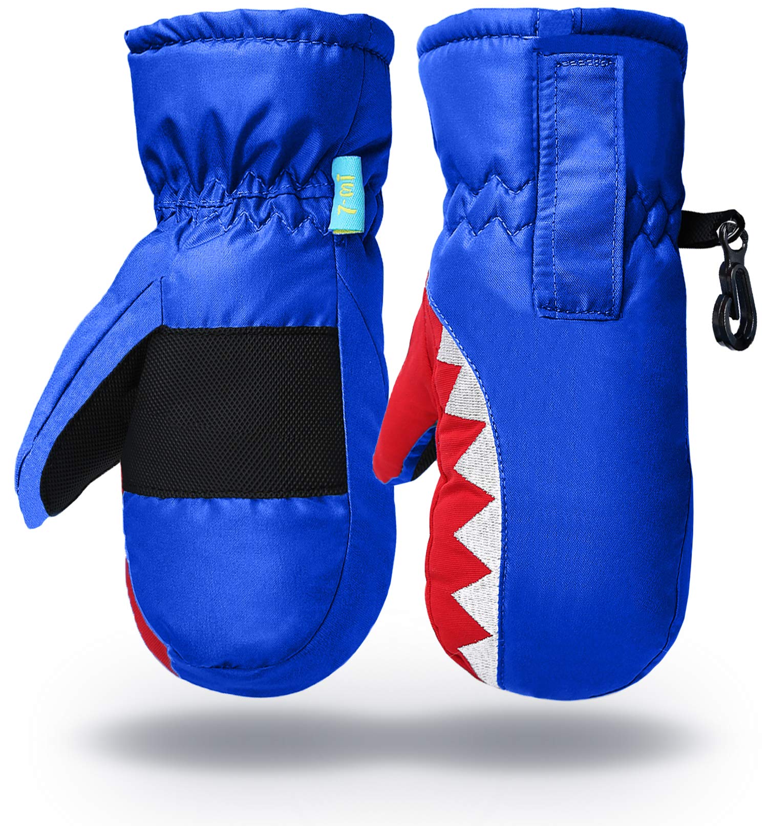 Kid and Baby Easy on Wrap Mittens Winter Warm Sport Ski Gloves for 3-7 Years Old